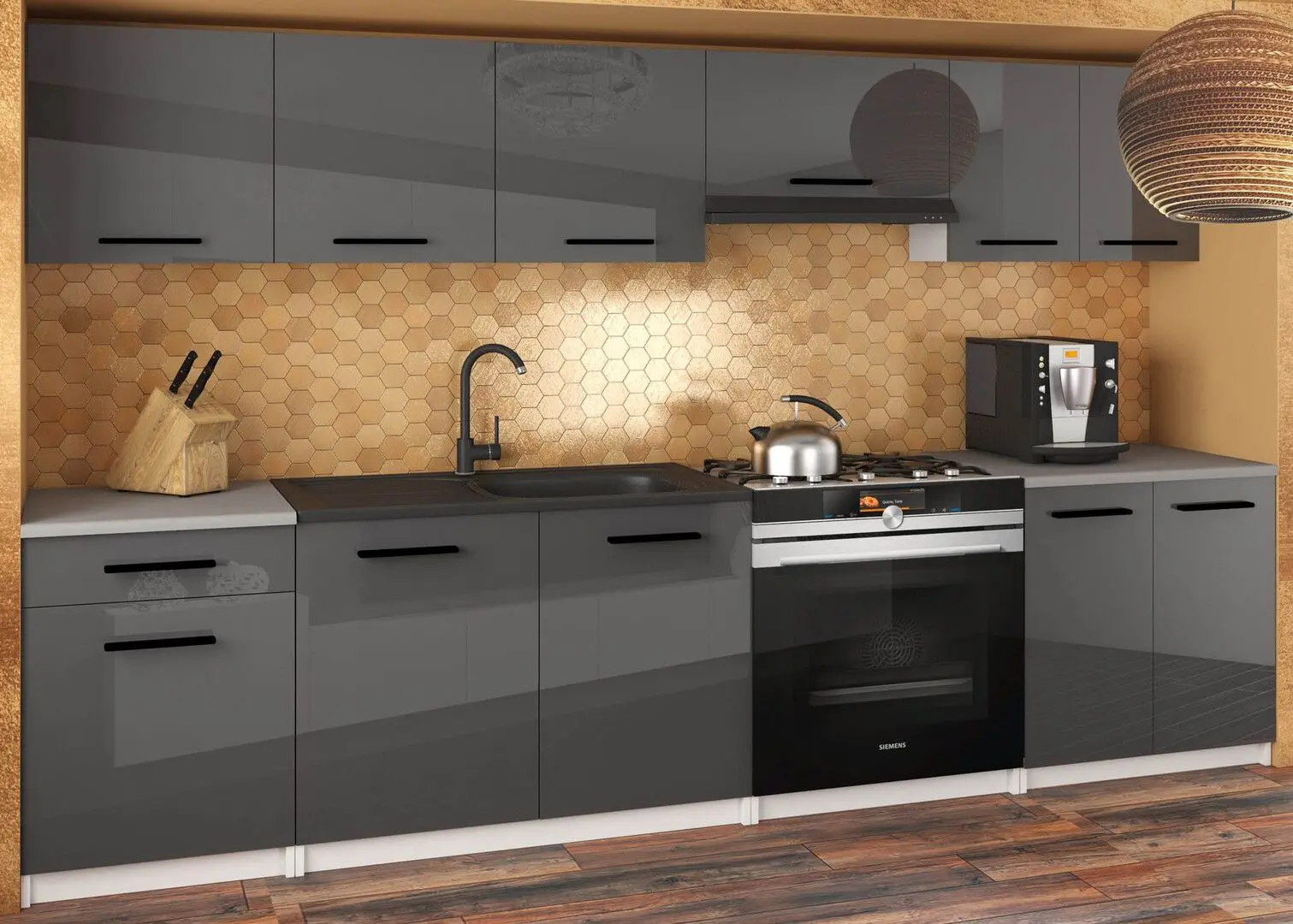 Modul inferior Belini INF SDSZ1-40/0/WT/S/BB/B1 (Gray High Gloss)