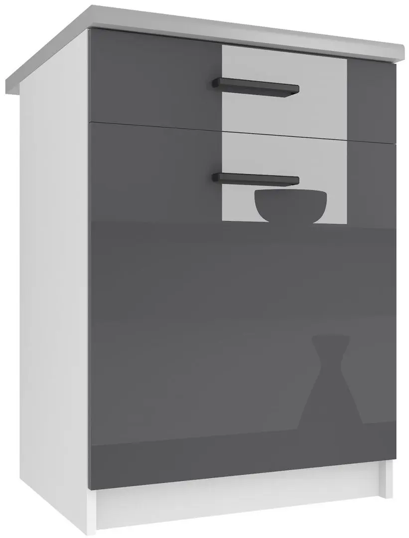 Нижний модуль Belini INF SDSZ1-60/0/WT/S/BB/B1 (Gray High Gloss)