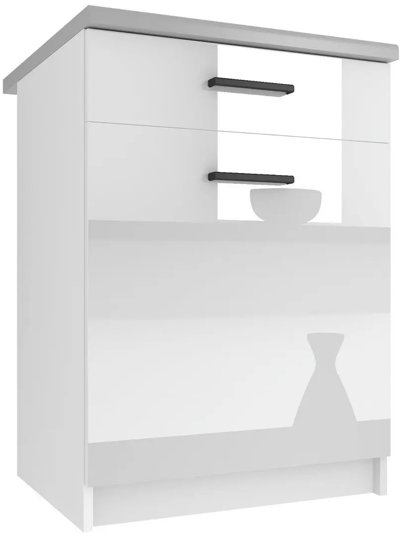 Нижний модуль Belini INF SDSZ1-60/0/WT/W/BB/B1 (White High Gloss)