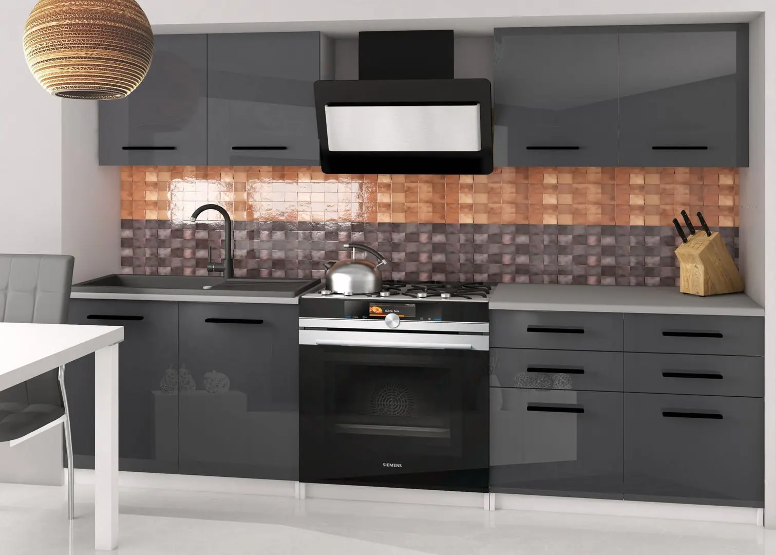 Modul inferior Belini INF SDZ80/0/WT/S/0/B1 (Gray High Gloss)