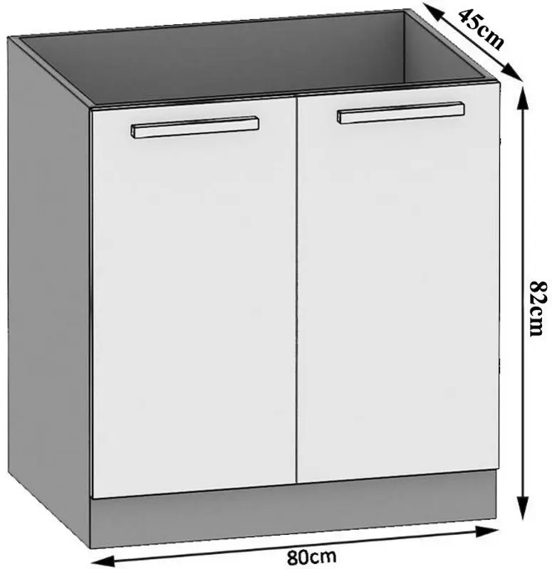 Modul inferior Belini INF SDZ80/0/WT/W/0/B1 (White High Gloss)