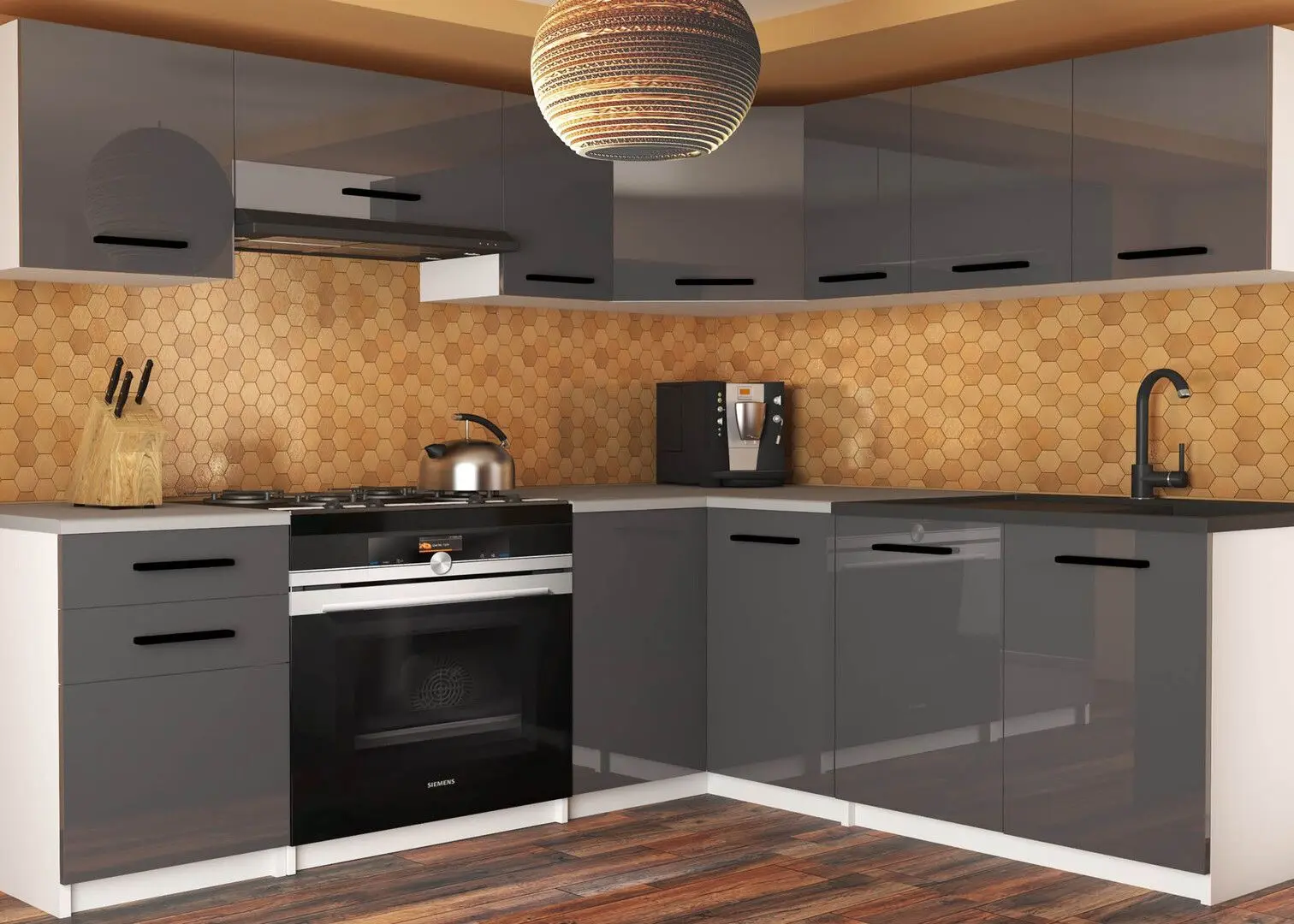 Modul inferior Belini INF SNP90/1/WT/S/BB/B1 (Gray High Gloss)