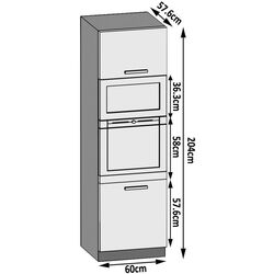 Penal Belini INF SSP60/1/WT/S/0/B1 (Gray High Gloss) Thumb