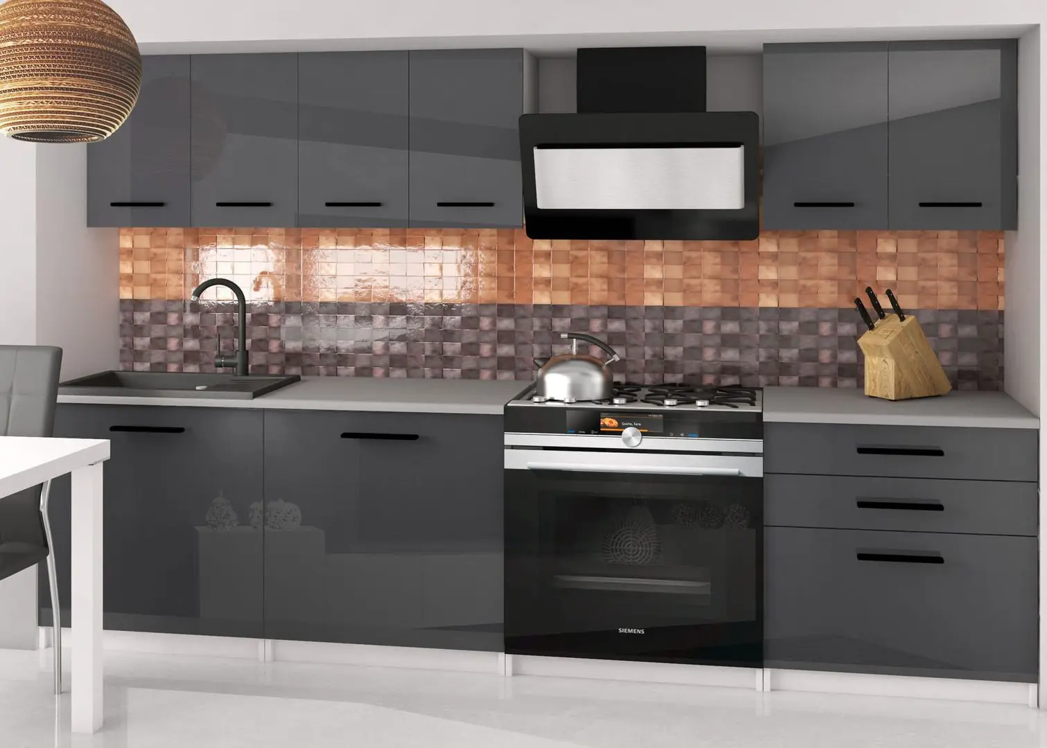 Modul superior Belini INF SG2-60/3/WT/S/0/B1 (Gray High Gloss)