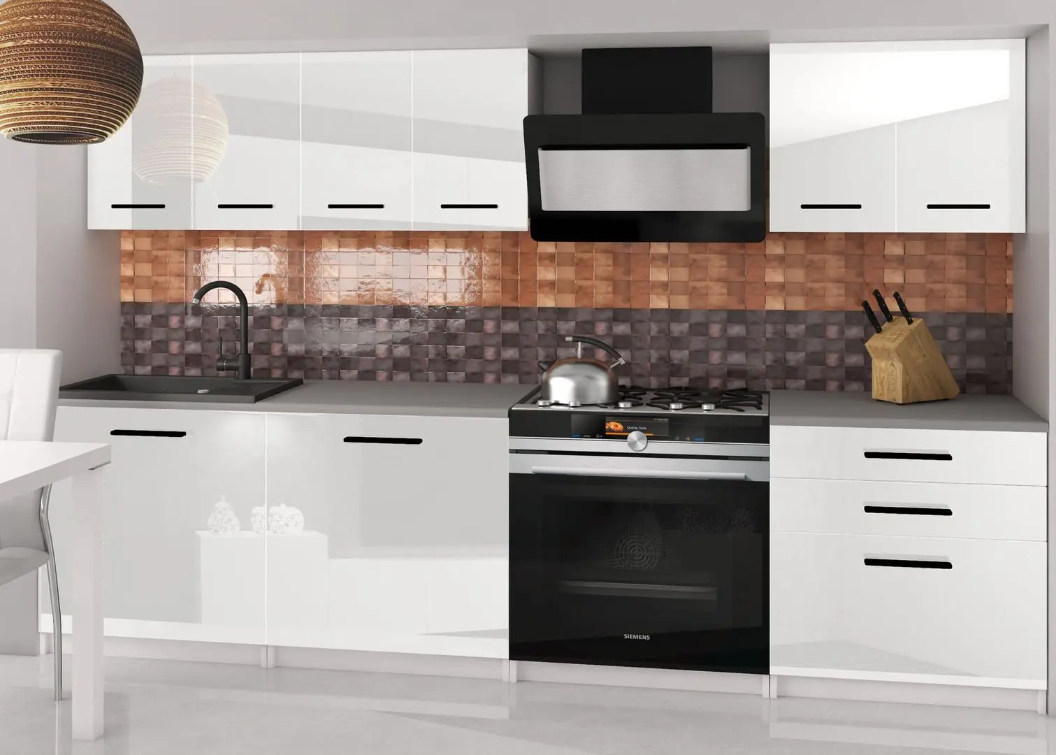 Modul superior Belini INF SG2-60/2/WT/W/0/B1 (White High Gloss)