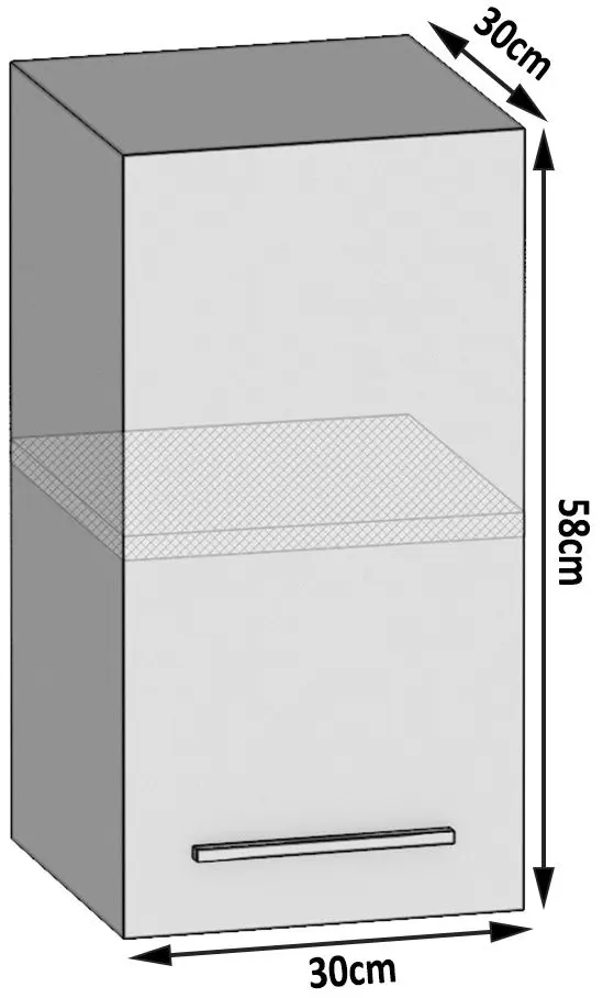 Modul superior Belini INF SG30/2/WT/W/0/B1 (White High Gloss)