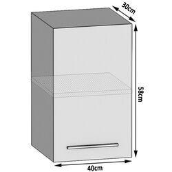 Modul superior Belini INF SG40/1/WT/S/0/B1 (Gray High Gloss) Thumb