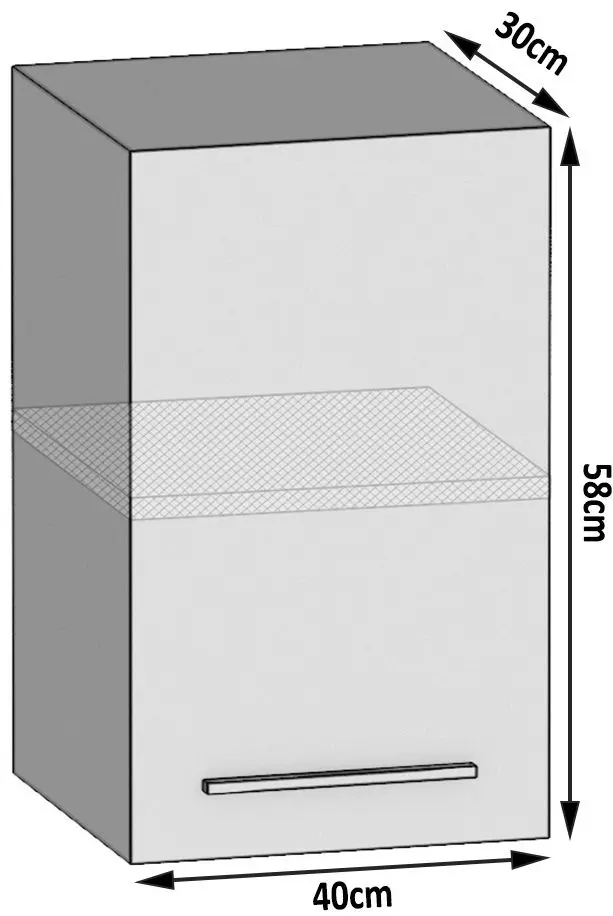 Modul superior Belini INF SG40/1/WT/S/0/B1 (Gray High Gloss)