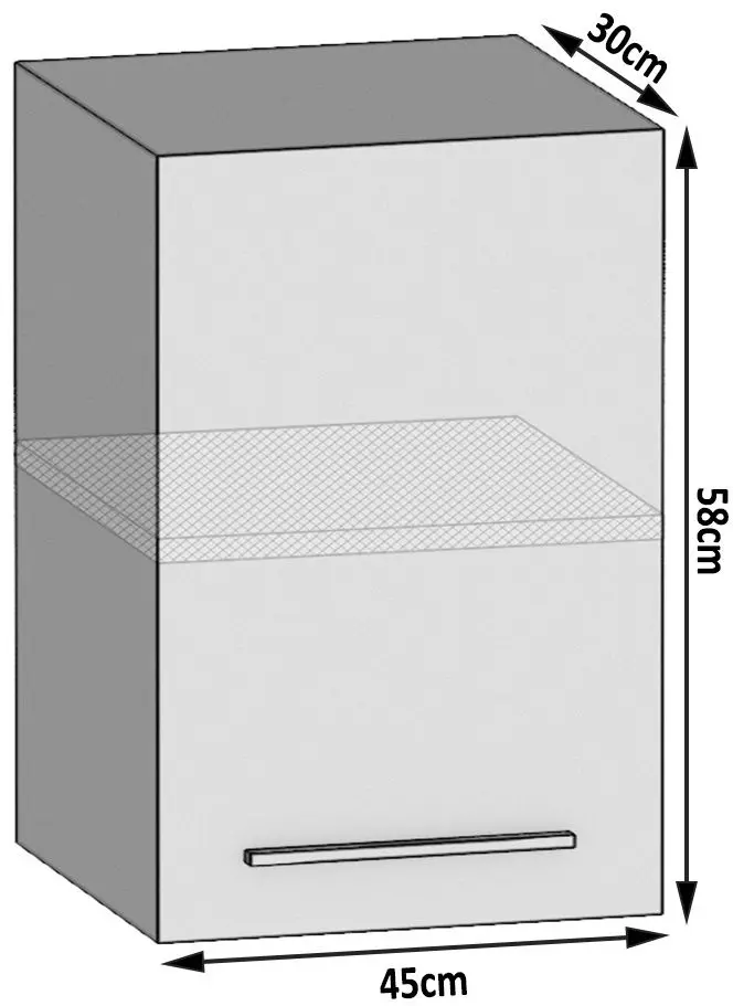 Modul superior Belini INF SG45/2/WT/W/0/B1 (White High Gloss)