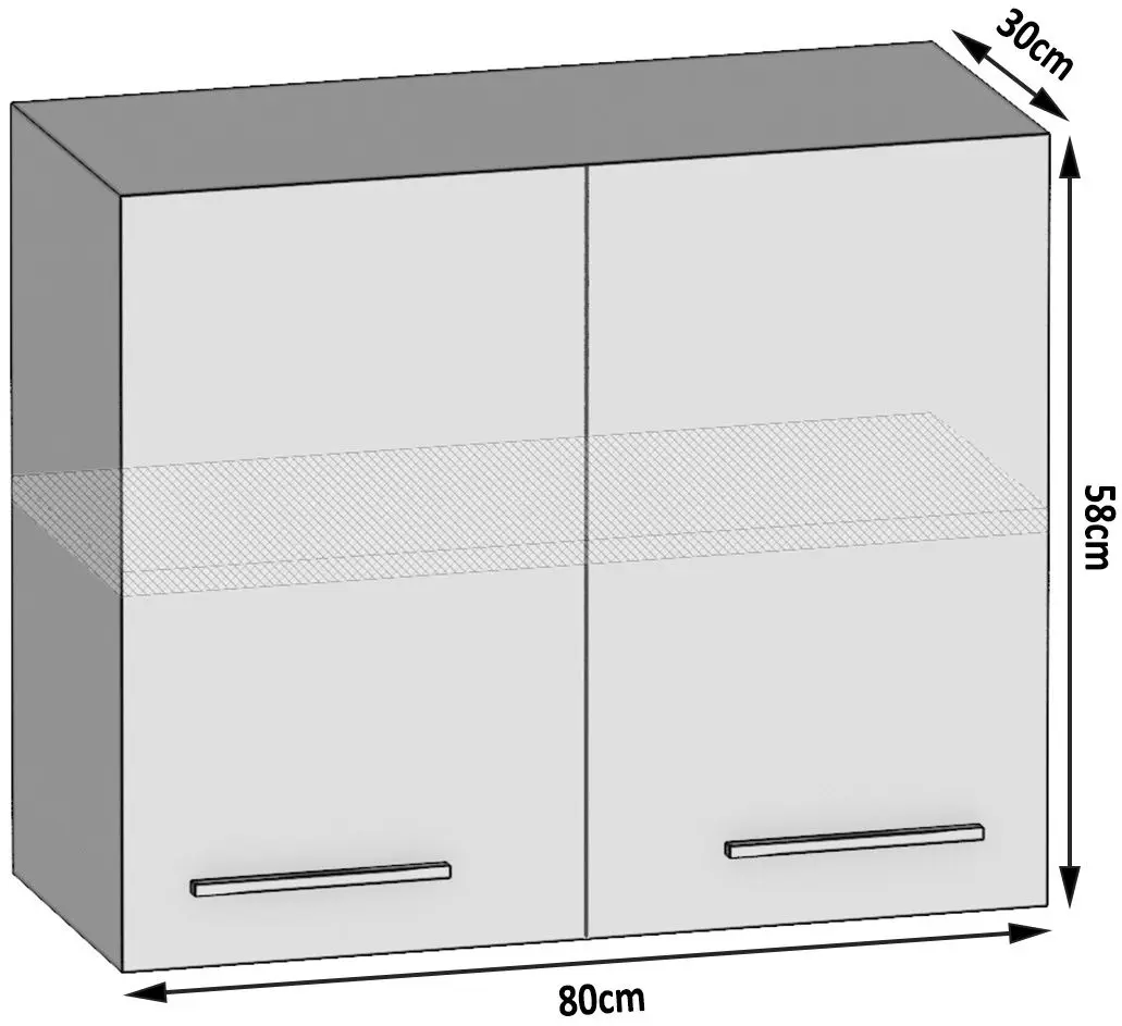 Modul superior Belini INF SG80/2/WT/S/0/B1 (Gray High Gloss)