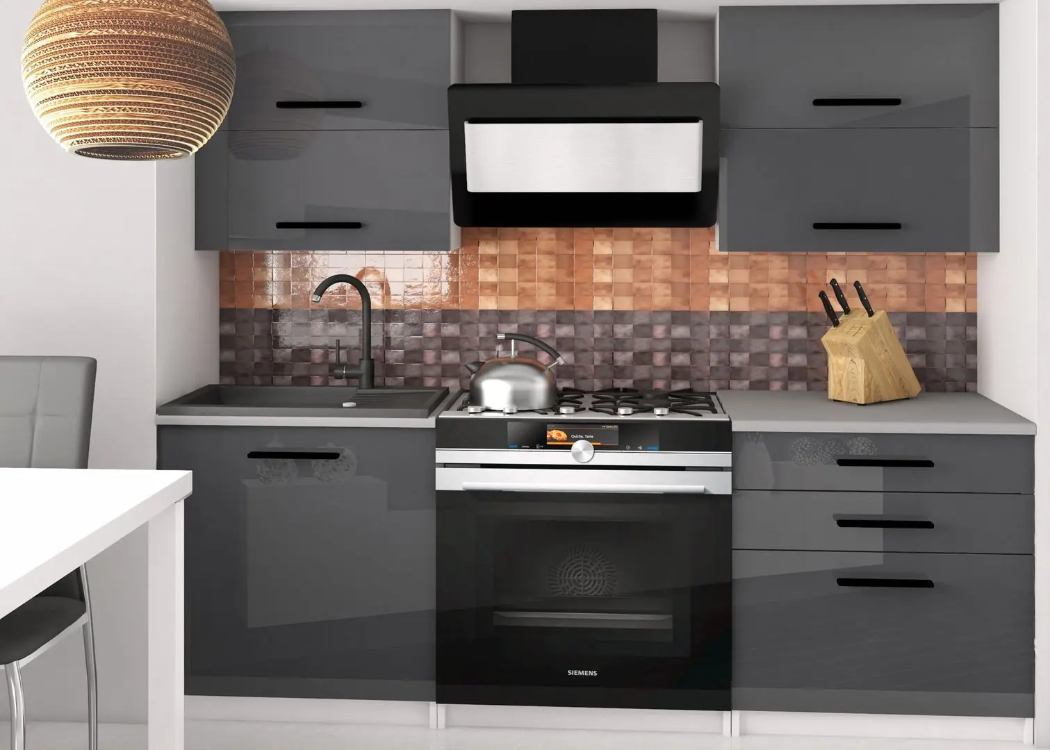 Modul superior Belini INF SGP2 60/1/WT/S/0/B1 (Gray High Gloss)