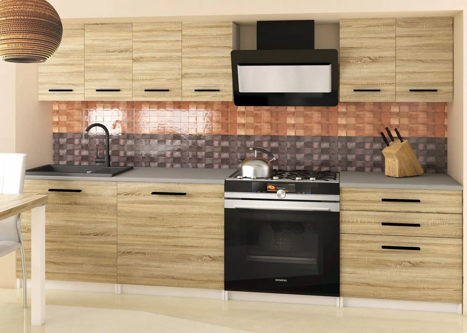 Modul superior Belini TOR SG2-60/2/WT/DS/0/B1 (Sonoma Oak)