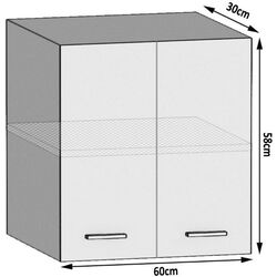 Modul superior Belini TOR SG2-60/3/WT/DW/0/B1 (Wotan Oak) Thumb