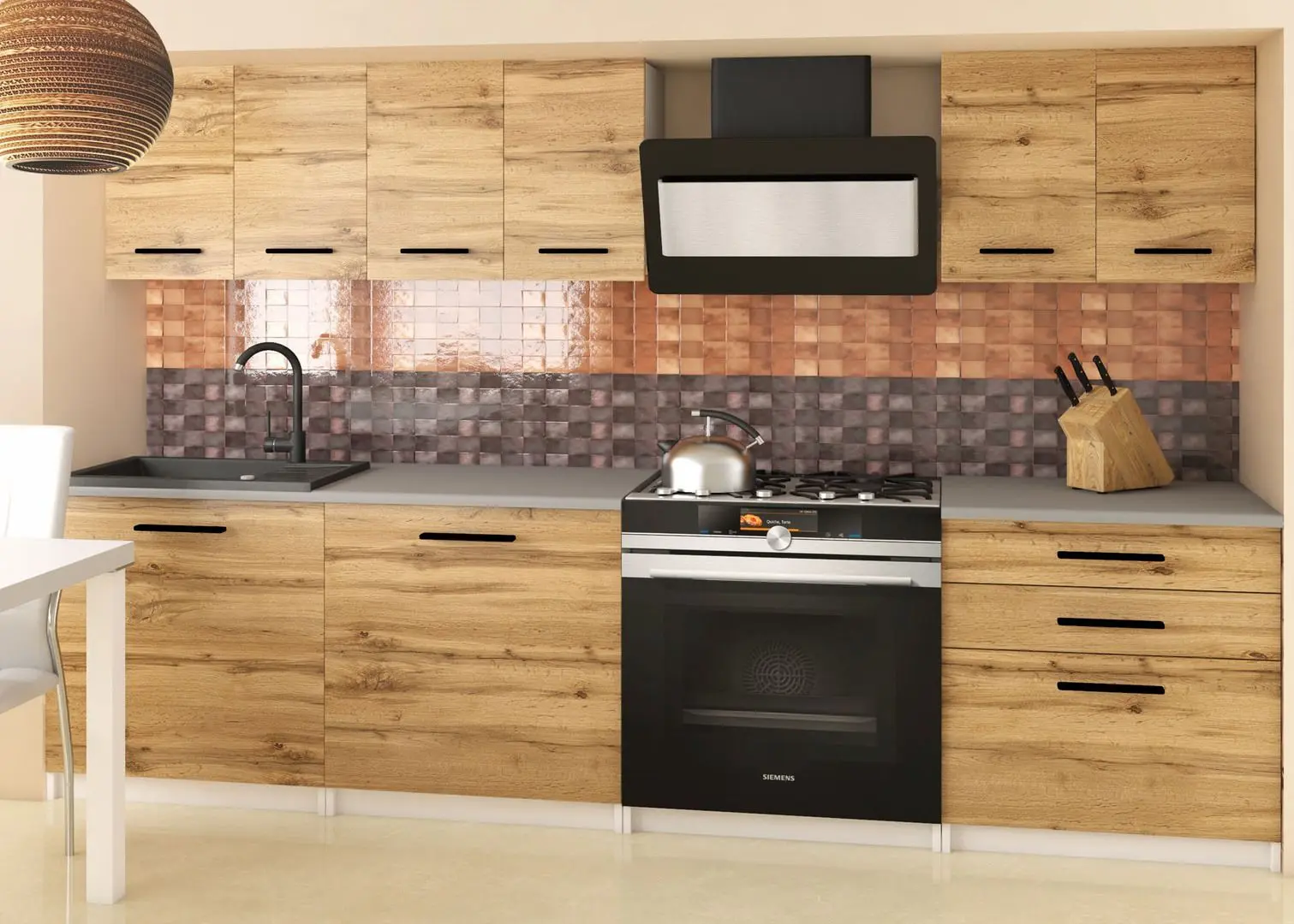 Modul superior Belini TOR SG2-60/3/WT/DW/0/B1 (Wotan Oak)