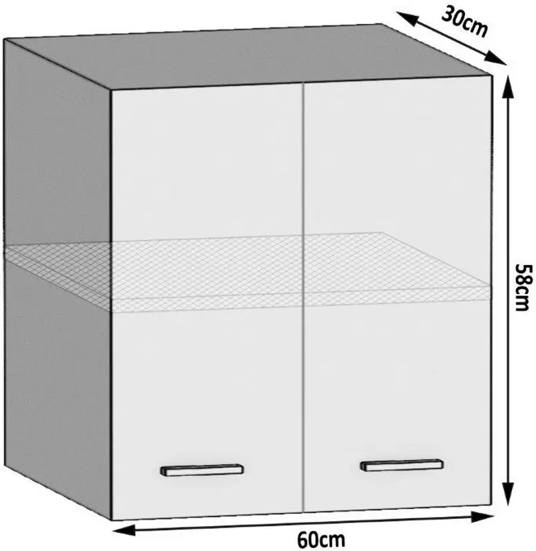 Modul superior Belini TOR SG2-60/2/WT/WT/0/B1 (White Matt)