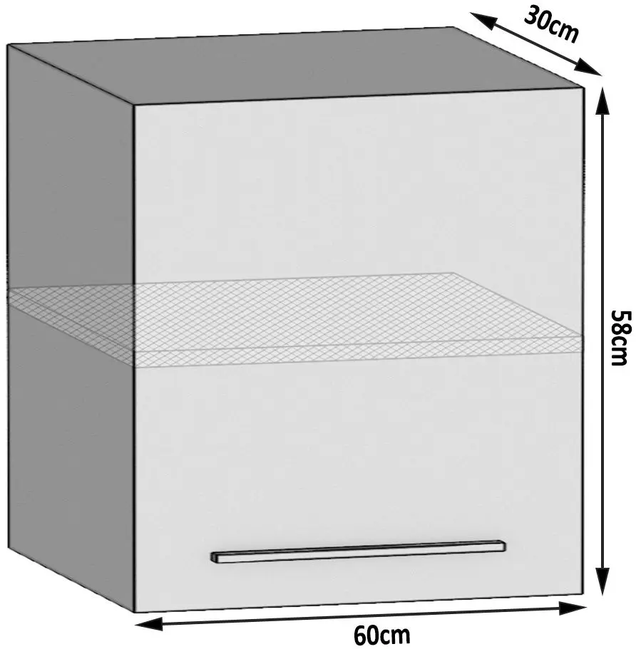 Верхний модуль Belini TOR SG60/1/WT/WT/0/B1 (White Matt)