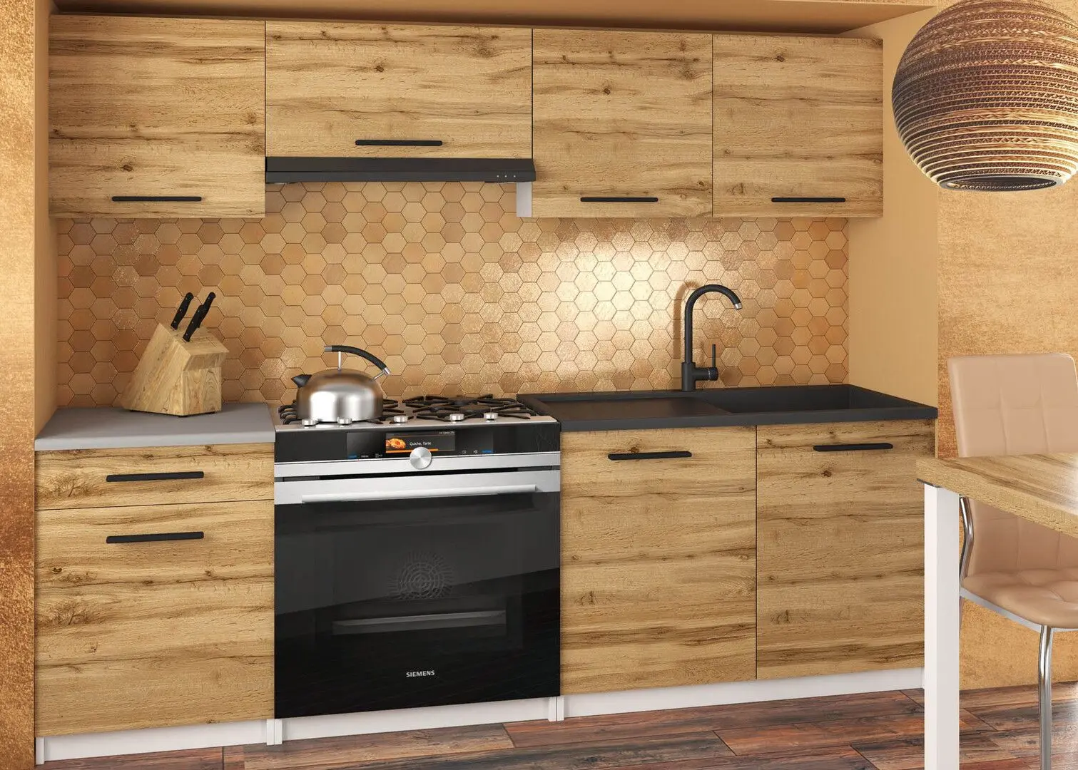 Верхний модуль Belini TOR SG80/2/WT/DW/0/B1 (Wotan Oak)