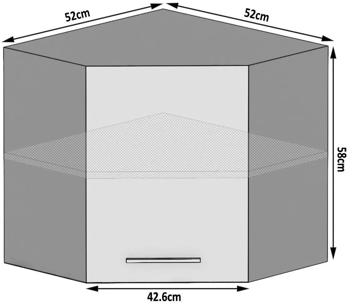Modul superior Belini TOR SGN60/1/WT/DS/0/B1 (Sonoma Oak)