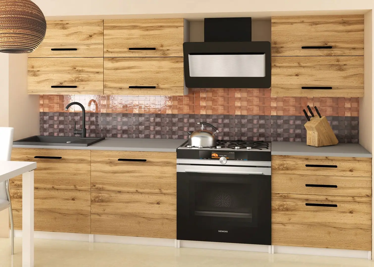 Modul superior Belini TOR SGP2-60/2/WT/DW/0/B1 (Wotan Oak)