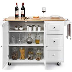 Сервировочная тележка Costway KC54246WH (White) Thumb