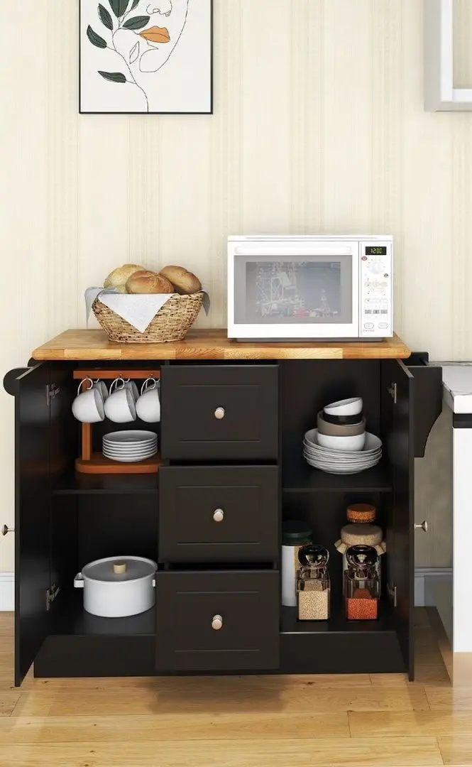 Сервировочная тележка Costway KC54247BK (Black) - 5