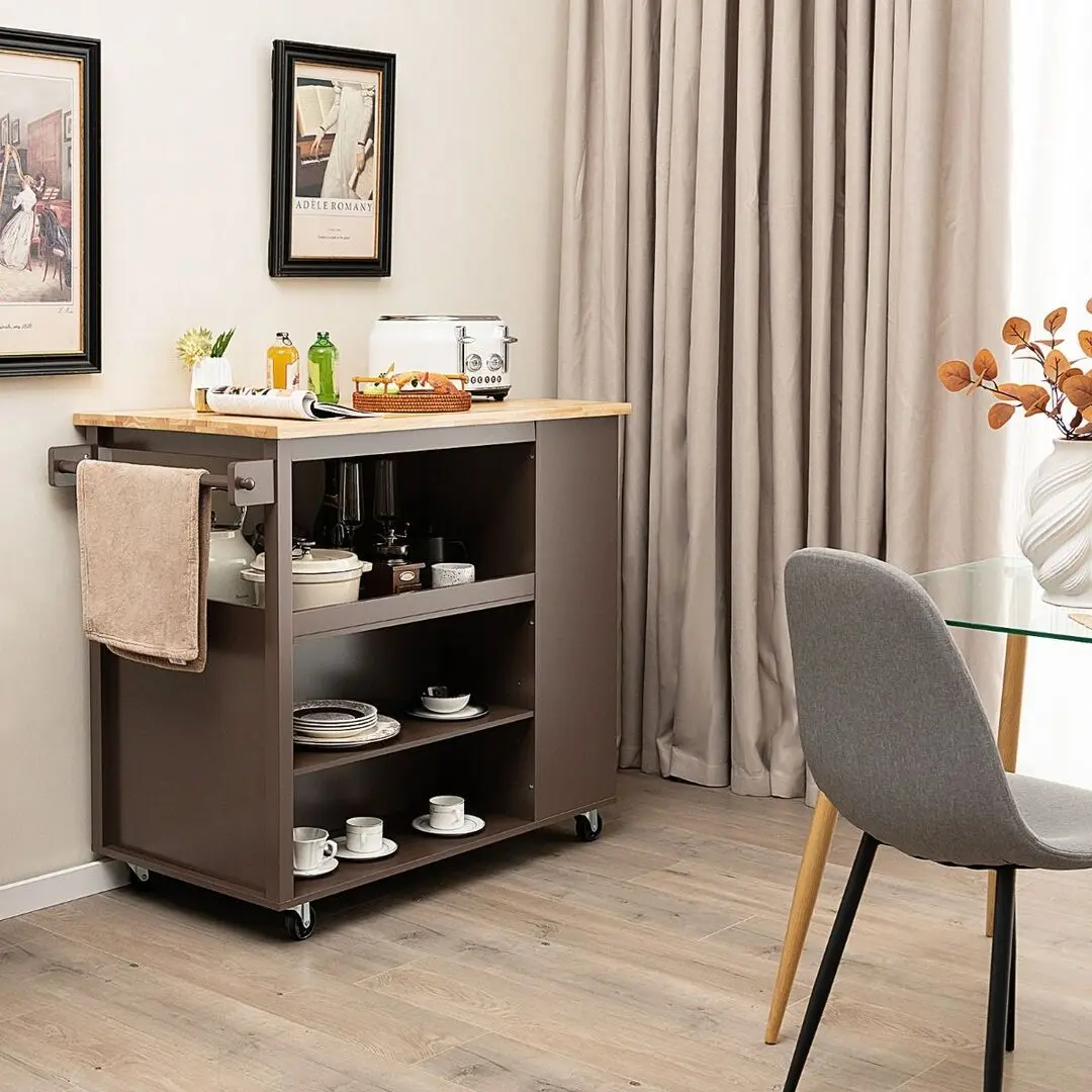 Сервировочная тележка Costway KC55161CF (Brown)