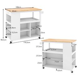 Сервировочная тележка Costway KC55161WH (White) Thumb