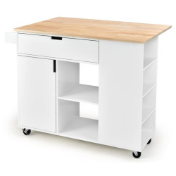 Кухонный островок Costway KC55460WH (White) Thumb