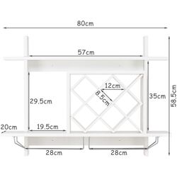 Raft pentru sticle Costway HW57399WH (White) Thumb