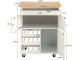 Dulap-carucior Costway HW67062WH (White/Natural)