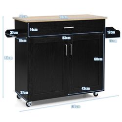 Dulap carucior Costway KC51983BK (Black) Thumb