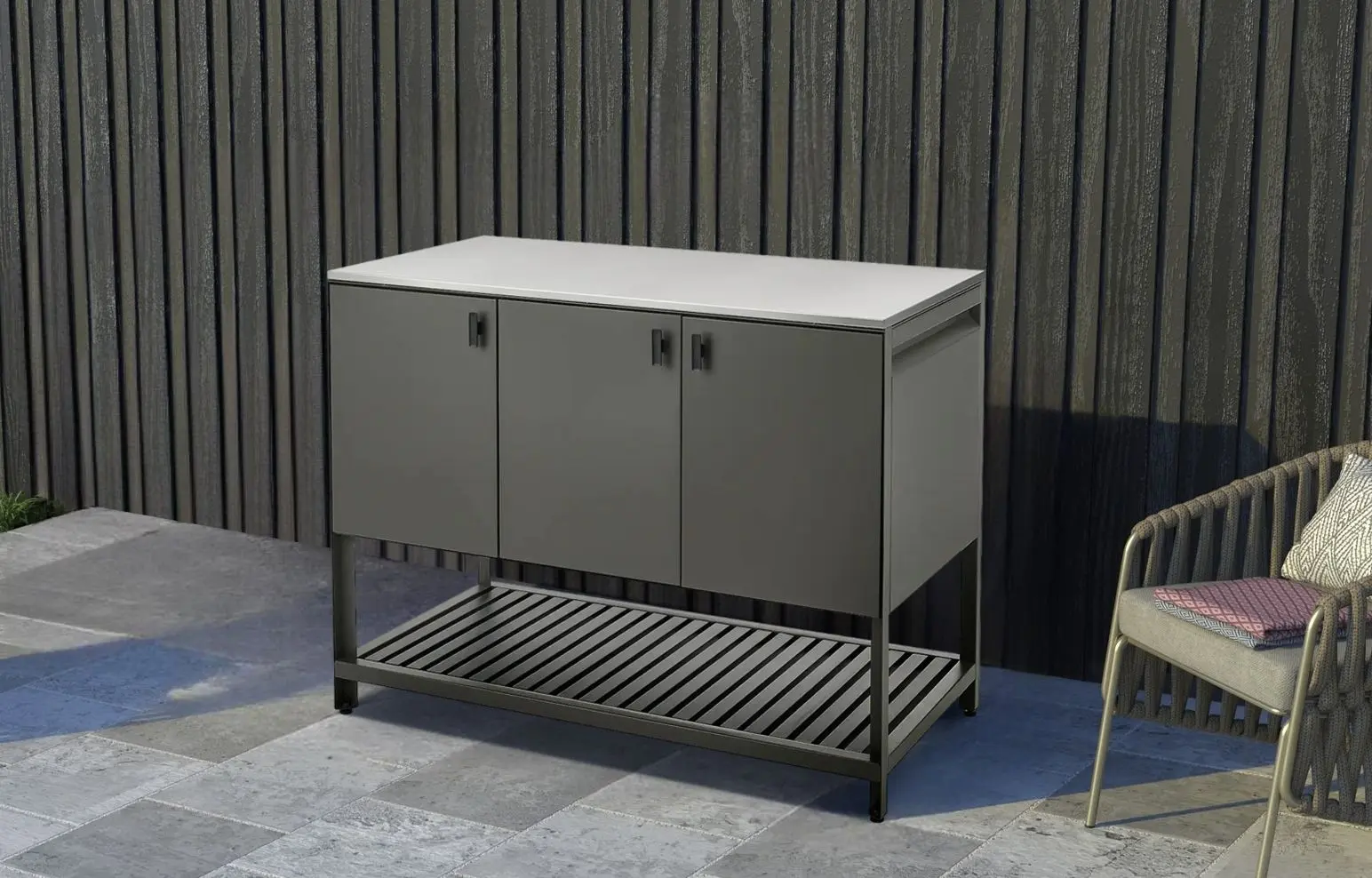 Кухонный островок Ikea Batskar 120х60 (Темно-Серый)