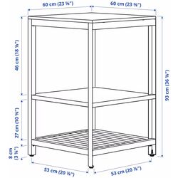 Кухонный островок Ikea Batskar 60х60 (Темно-Серый) Thumb