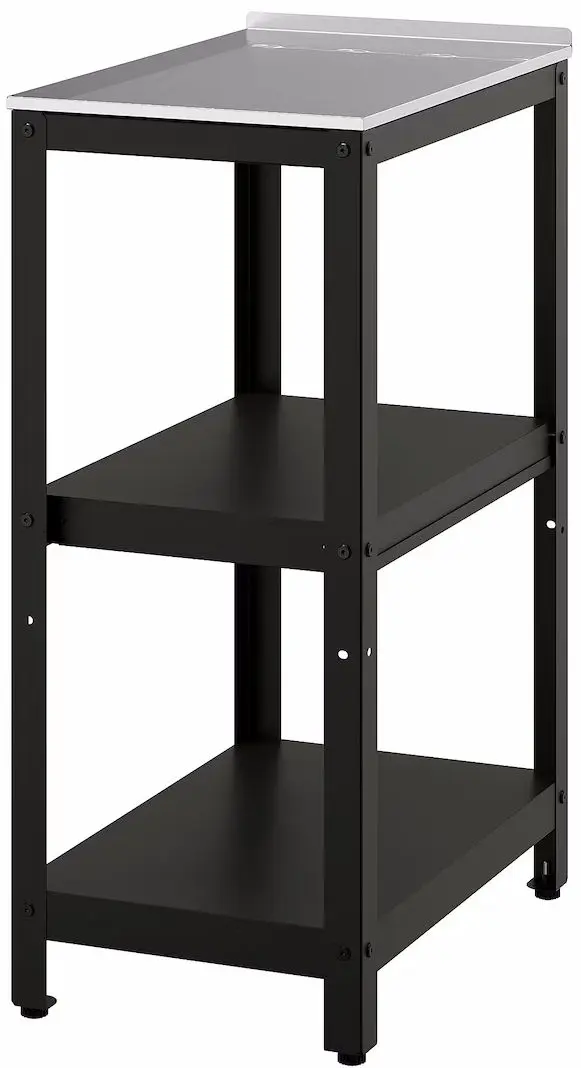 Insula bucatarie Ikea Grillskar 39x61 (Negru/Inox)
