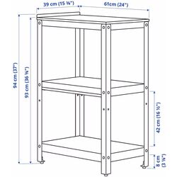 Insula bucatarie Ikea Grillskar 39x61 (Negru/Inox) Thumb