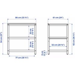 Insula bucatarie Ikea Grillskar 86x61 (Negru/Inox) Thumb