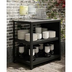 Insula bucatarie Ikea Grillskar 86x61 (Negru/Inox)