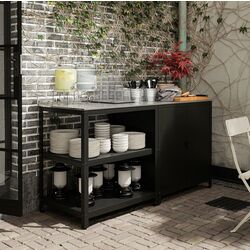Insula bucatarie Ikea Grillskar 86x61 (Negru/Inox) Thumb