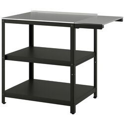 Кухонный островок Ikea Grillskar стол 93/116x61 (Черный/Нержавеющая сталь) Thumb