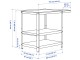 Кухонный островок Ikea Grillskar стол 93/116x61 (Черный/Нержавеющая сталь)