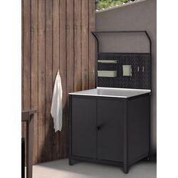 Кухонный островок Ikea Grillskar задняя панель/двери 86x61x176 (Нержавеющая сталь)