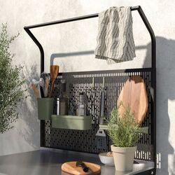 Insula bucatarie Ikea Grillskar panou posterior/usi 86x61x176 (Inox) Thumb