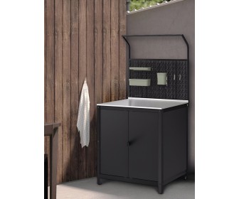 Кухонный островок Ikea Grillskar задняя панель/двери 86x61x176 (Нержавеющая сталь)