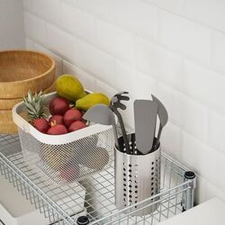 Etajera Ikea Omar cu 3 cosuri/galvanizat 92x36x94 (Inox) Thumb