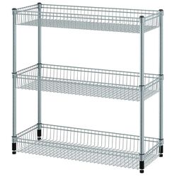 Etajera Ikea Omar cu 3 cosuri/galvanizat 92x36x94 (Inox)