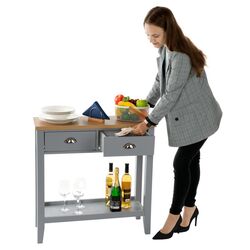 Консольный стол Mobhaus Jerevan (Gray/Light Walnut) Thumb