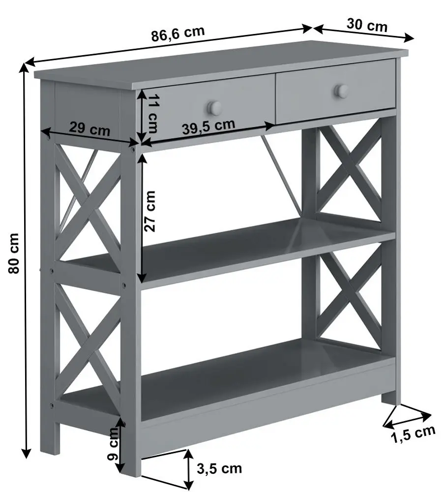 Консольный стол Mobhaus Lomir (Gray)