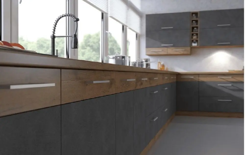 Пенал Mobhaus Vega 40 DK-210 2F (Matte Gray/Lancelot Oak)