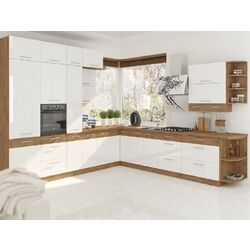 Dulap Mobhaus Vega 60 DK-210 2F (Lancelot Oak/White Extra High Gloss) Thumb