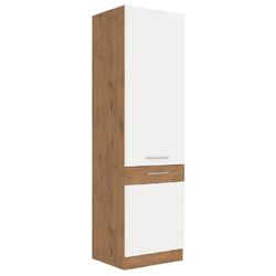 Dulap Mobhaus Vega 60 DK-210 2F (Lancelot Oak/White Extra High Gloss)